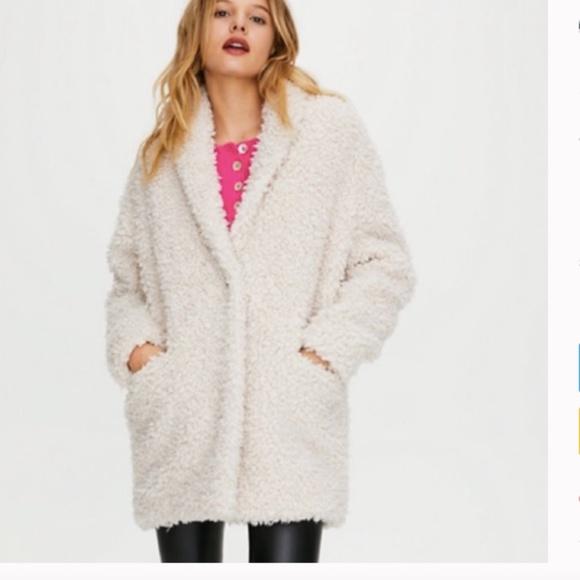 Wilfred Jackets & Blazers - Aritzia Wilfred Free PEARL GREY Oracle Teddy Coat XS